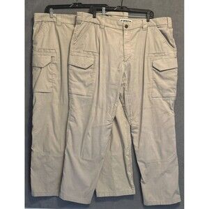 Lot of 2 First Tactical RipStop Cargo Pants Combat Outdoor Mens 42X30 Tan Khaki